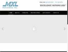 Tablet Screenshot of mxl-industries.com